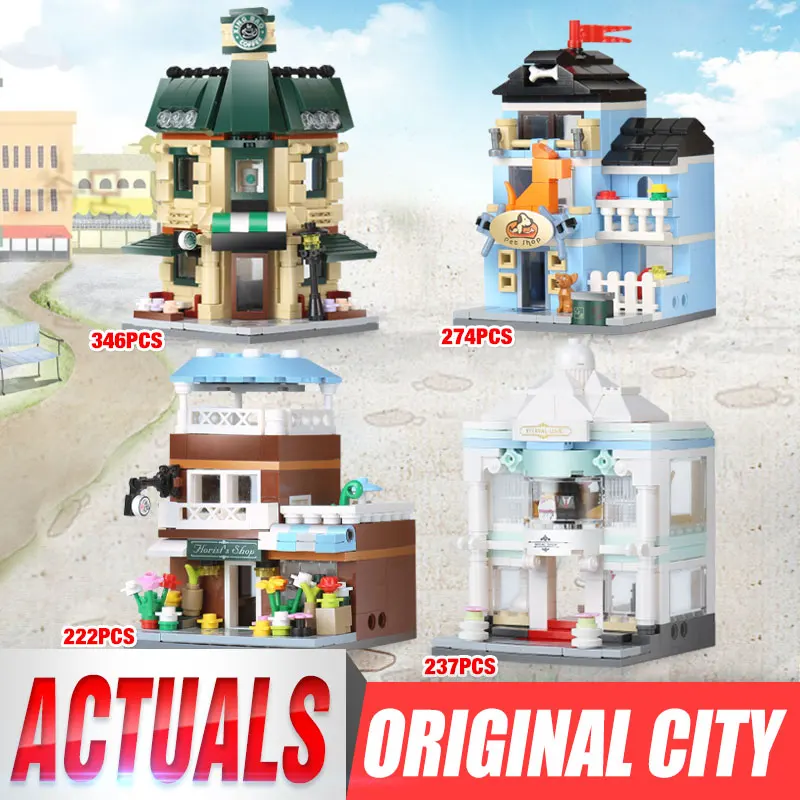

DHL 01105 Chinese Style Building The Buildings Coffee Shop Wedding Store Flower Shop Pet Building Blocks Bricks Kid Toys
