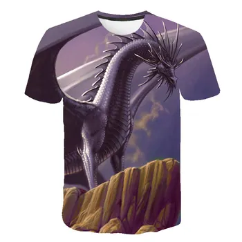 

2020 Summer New Men's Street T-shirt 3D Printing Domineering Dragon Movie Best-Selling Psychedelic Abstract T shirt Tops
