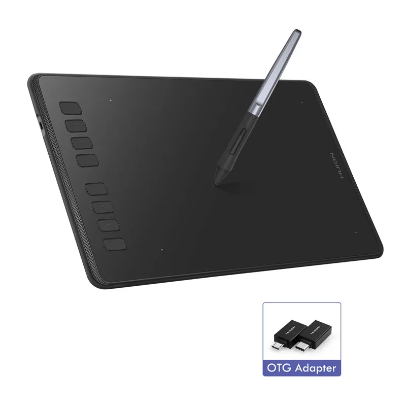 Графический планшет HUION H950P для рисования 8192 уровней нажатия с адаптером