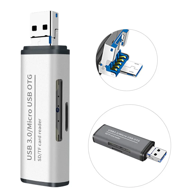 

USB 3.0 Multi-function Memory Card Reader 4 In 1 Adapter High Speed SD/Micro SD Cards Reader Portable Multi-Function Card #Y4