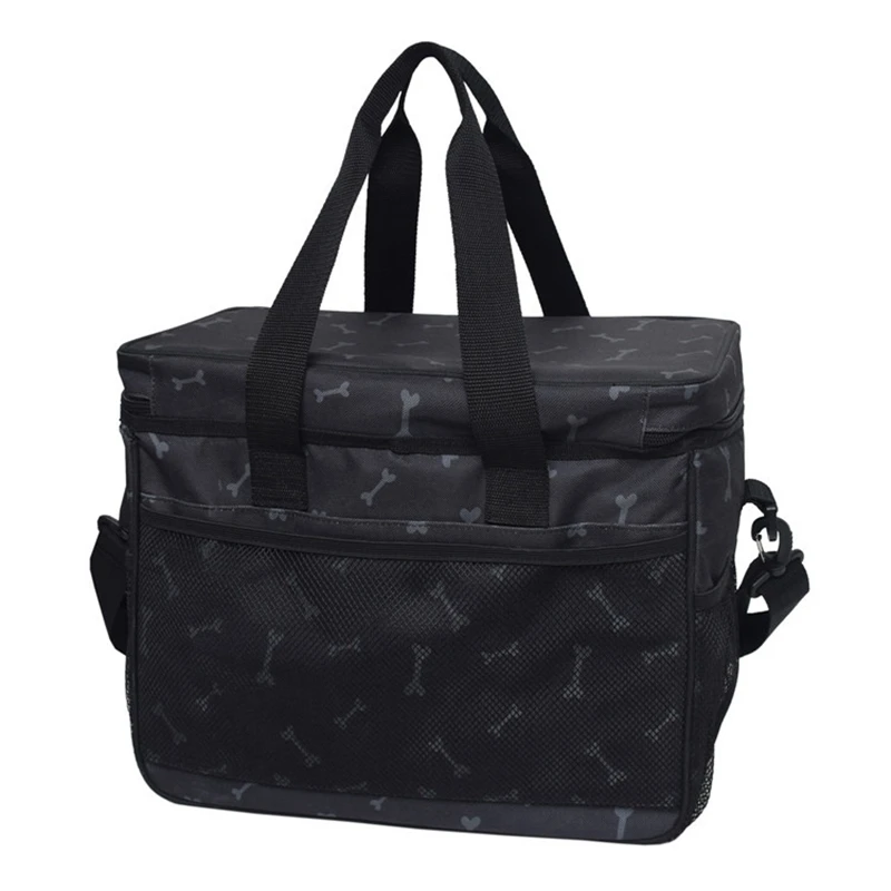 

AUAU-Dog Travel Bag for Pet Accessories and Food Bag Pet Carrier Food Bag for Puppy Stuff - Pet Travel Tote Includes 2x Food Con