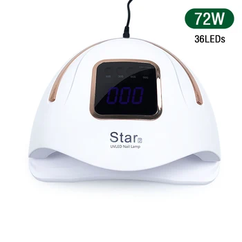 

72W/54W Star 2 UV LED Gel Nail Lamp Nail Dryer Led Display Lamp For Manicure Nail Dryers Art Tool Gel Polish Curing Lamp