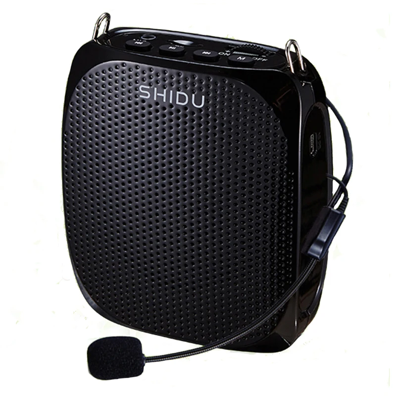 

SHIDU 10W Rechargeable Voice Amplifier Portable Professors Wired Microphone Mini Audio Natural Stereo Speaker For Teacher S258