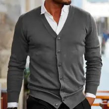 Dropshipping!! Knitted Long Sleeve Sweater Coat Autumn Winter Single-breasted Solid Color Cardigan Sweater Outerwear