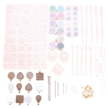 

DIY Craft Crystal Epoxy Resin Silicone Mold Handmade Casting Parts Molds Jewelry Making Tool Set