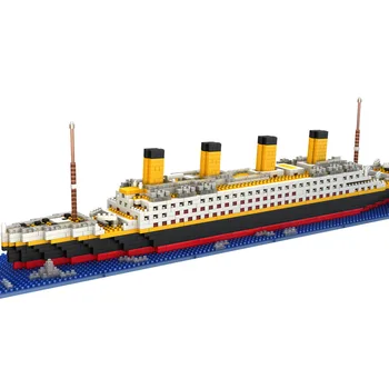 

1860 Pcs Cruise Ship Model Boat DIY Building Diamond Mini Assemble Blocks Kit Children Kids Toys Birthday Gift With Lepining