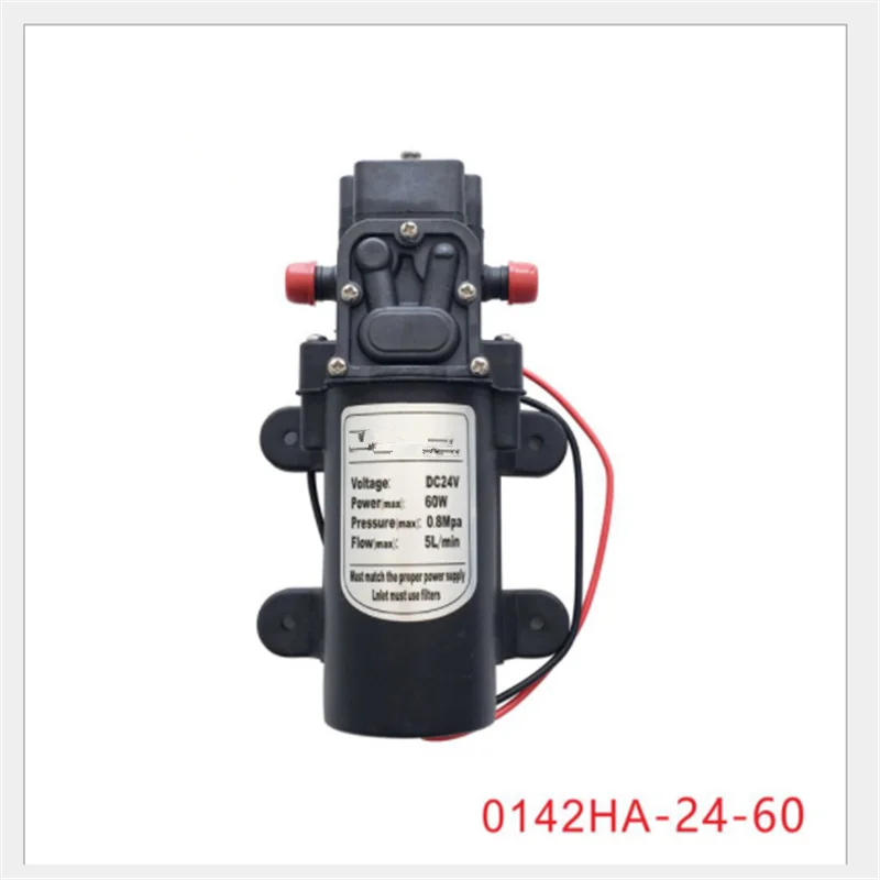 Горячая Высокое качество Быстрая DC 24V 60W 5L/Min 0.8Mpa воды высокого давления мембранный самовсасывающий насос