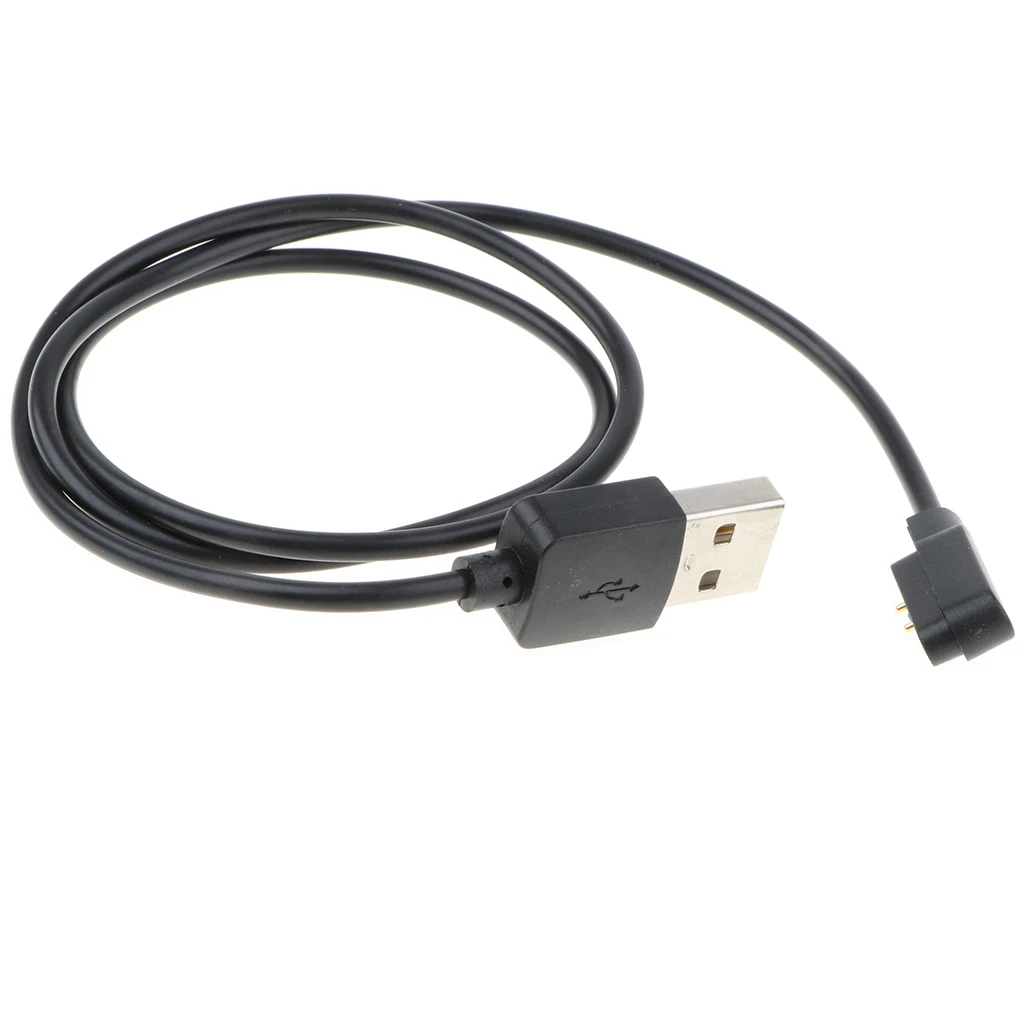 2 контактный кабель для зарядки, портативный сменный usb-кабель для зарядки для умных часов черного цвета