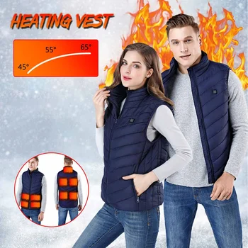 

Camping Hiking Heated Vest Men Winter Jacket Warm USB Charging Electric Heating Clothes Tactical Heated Fishing Hunting Jakcet