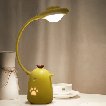 

Cartoon Silicone Chicken Press Sensor LED Night Light for Children Baby Kids 3 Modes Eye Protection USB LED Night Lamp