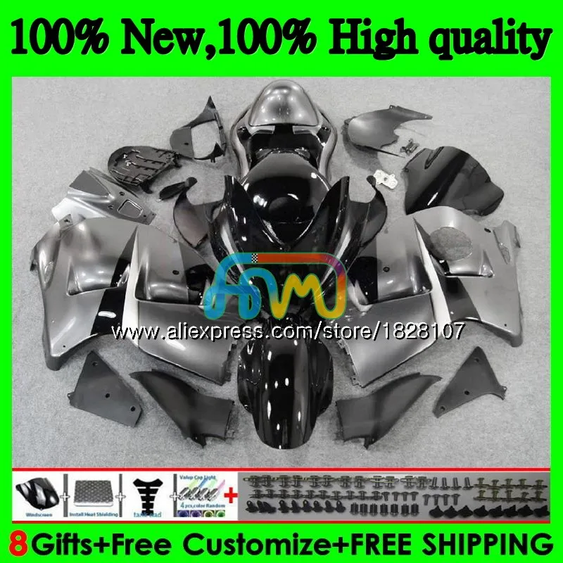 GSXR-1300 для SUZUKI Hayabusa GSXR1300 96 02 03 черный серый 04 05 06 07 49BS. 49 GSXR 1300 2002 2003 2004 2005 2006 2007 обтекатель - Цвет: No. 1