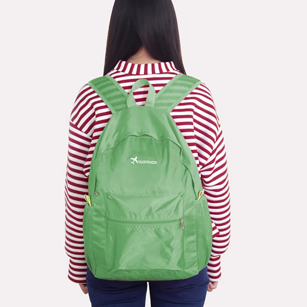 Новинка, Одноцветный рюкзак, mochila feminina, спортивный светильник, для улицы, рюкзак, sac a dos, светильник, простой, складной, рюкзак, placak# C8