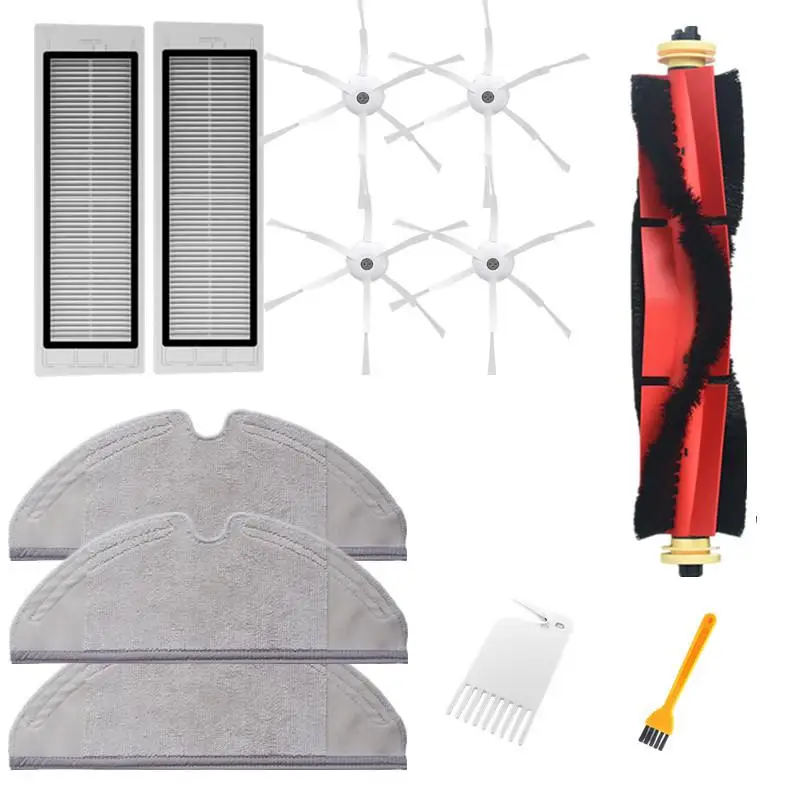 12 компл. Съемные Роликовые щетки фильтр для Xiaomi Roborock Mijia S50 S51 S55 T4
