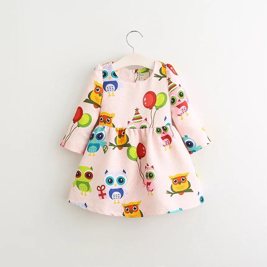 Вечерние платья с рисунком совы для маленьких девочек оптовая продажа детской