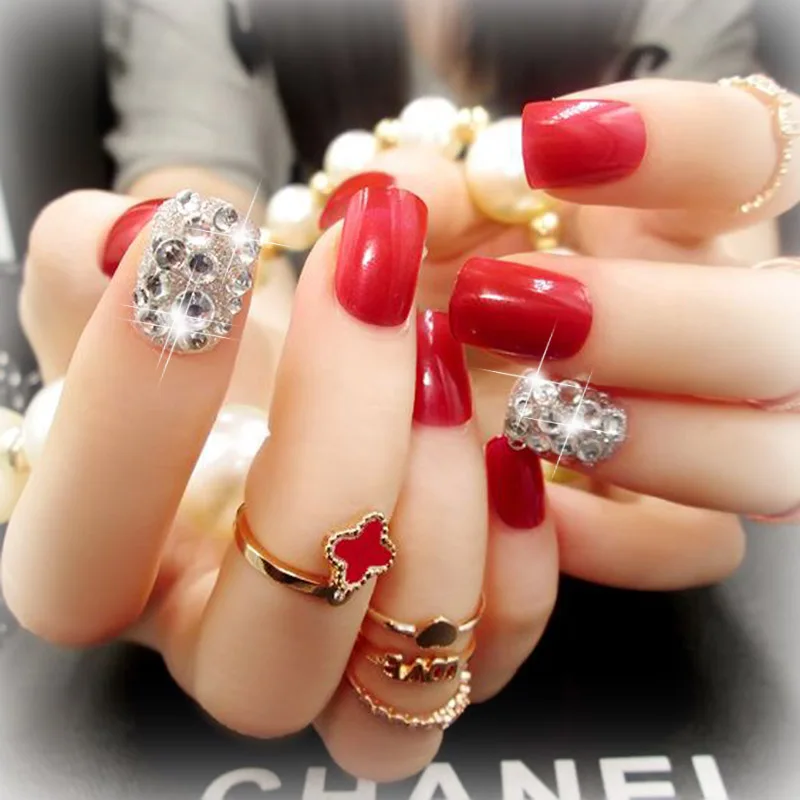 1440 pcs ss3-ss20 manicure jewelry hot red bottom drill glass white AB color size mixed flat bottom rhinestone