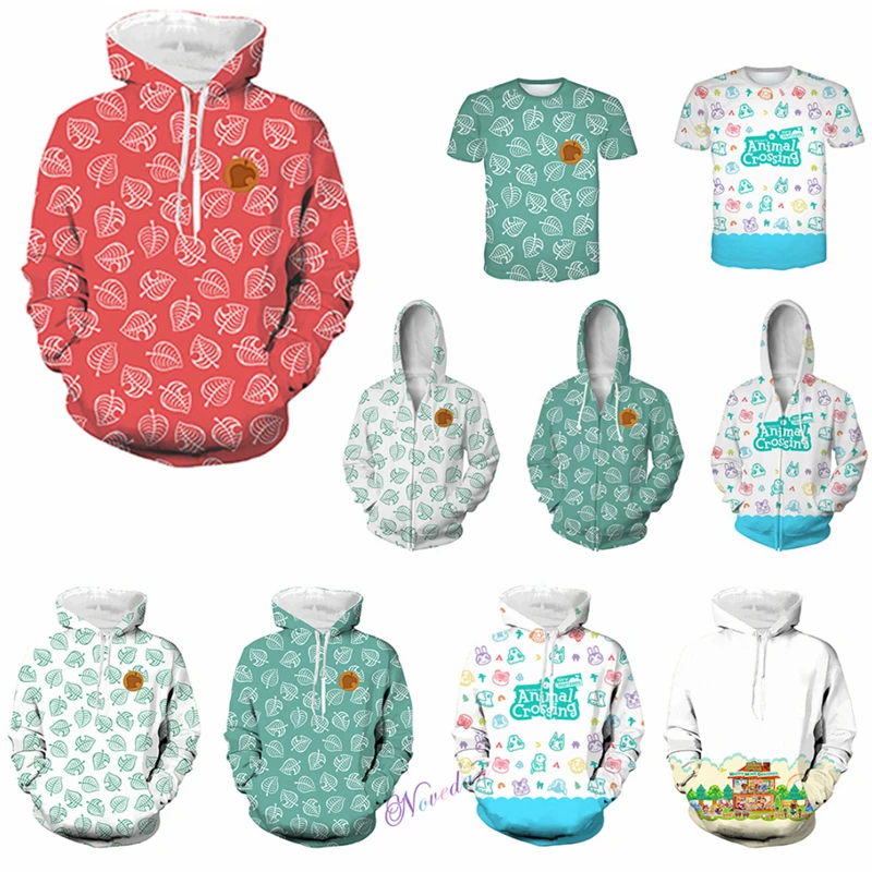 2020 New Animal Crossing Happy Home Designer 3D Felpa Con Cappuccio Felpa T Shirt New Leaf Horizons Tom Nook Giacca Cosplay Cappotto Top Tee