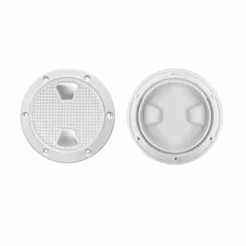 

6 Inch White Inspection Plate Boat Deck Screw Out Hatch Access Covers RV Caravan