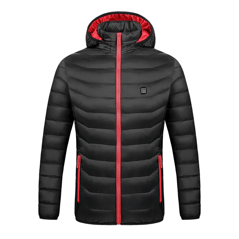 

Factory Direct Selling 2019 Winter Warm Hooded Coat Women's USB Rechargeable Smart Heating Fever down Jacket Cotton-padded Cloth