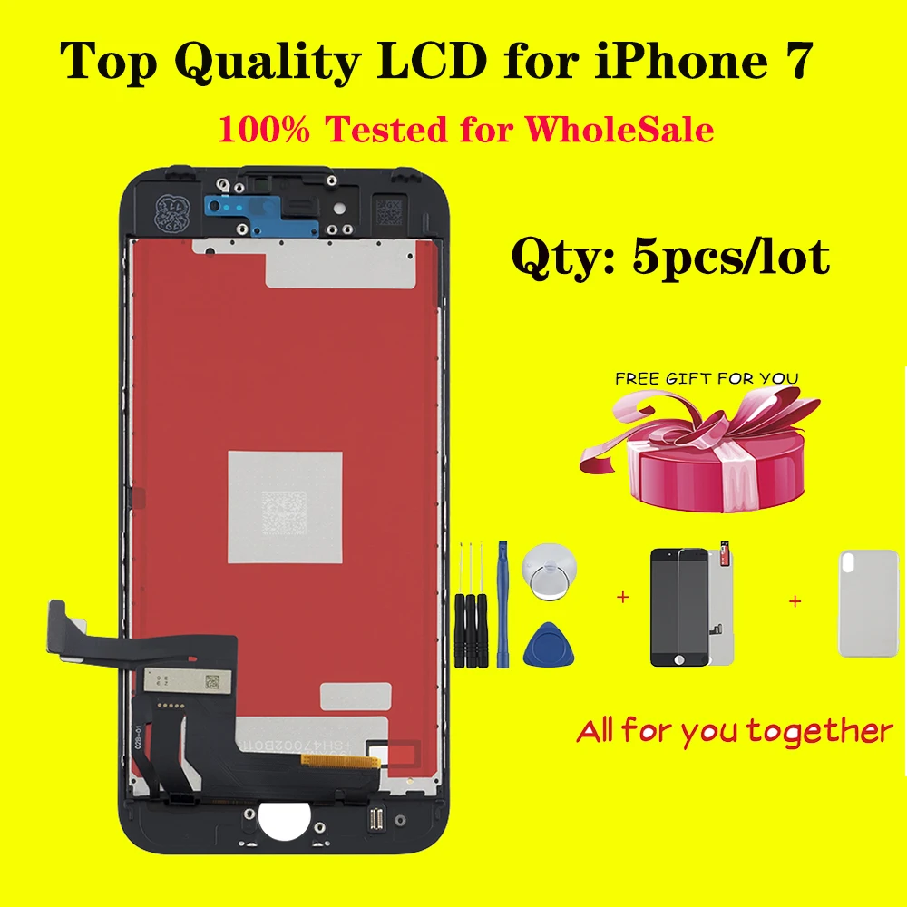 5 шт./лот ЖК-дисплей для iPhone 7 экран Замена ips дисплей смартфона 4 дюймов сенсорный