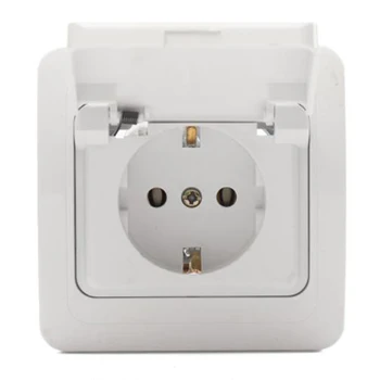 

Dust -proof Outdoor Wall Power Socket 16A EU Standard Outlet AC 110~250V