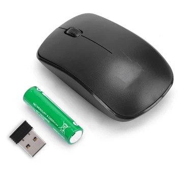 

Wireless MuteOptical Mouse 2.4G Quiet Click 3Keys Comfortable Shape with Battery + USB Bluetooth Receiver
