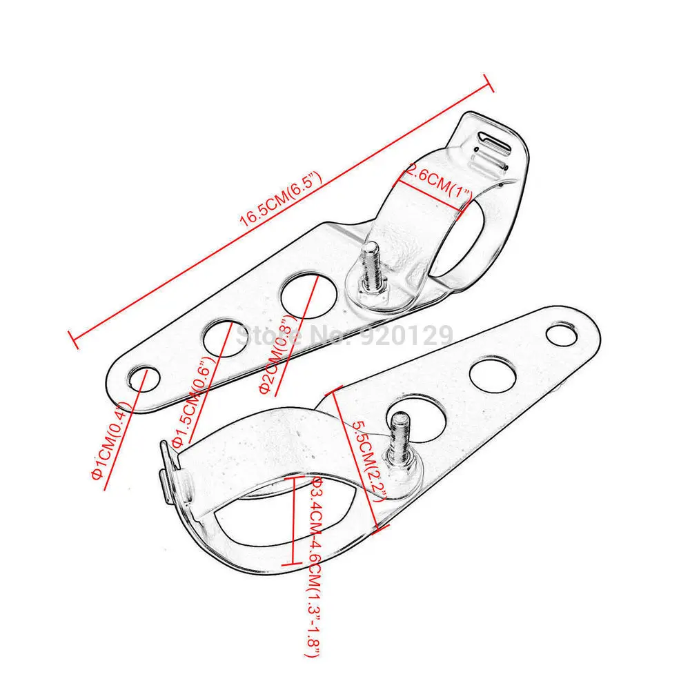 Кронштейны для фар регулируемое наголовное крепление фары крепления вилка зажим Мотоцикл Чоппер Bobber Cafe Racer 35 мм-43 мм вилочные трубы