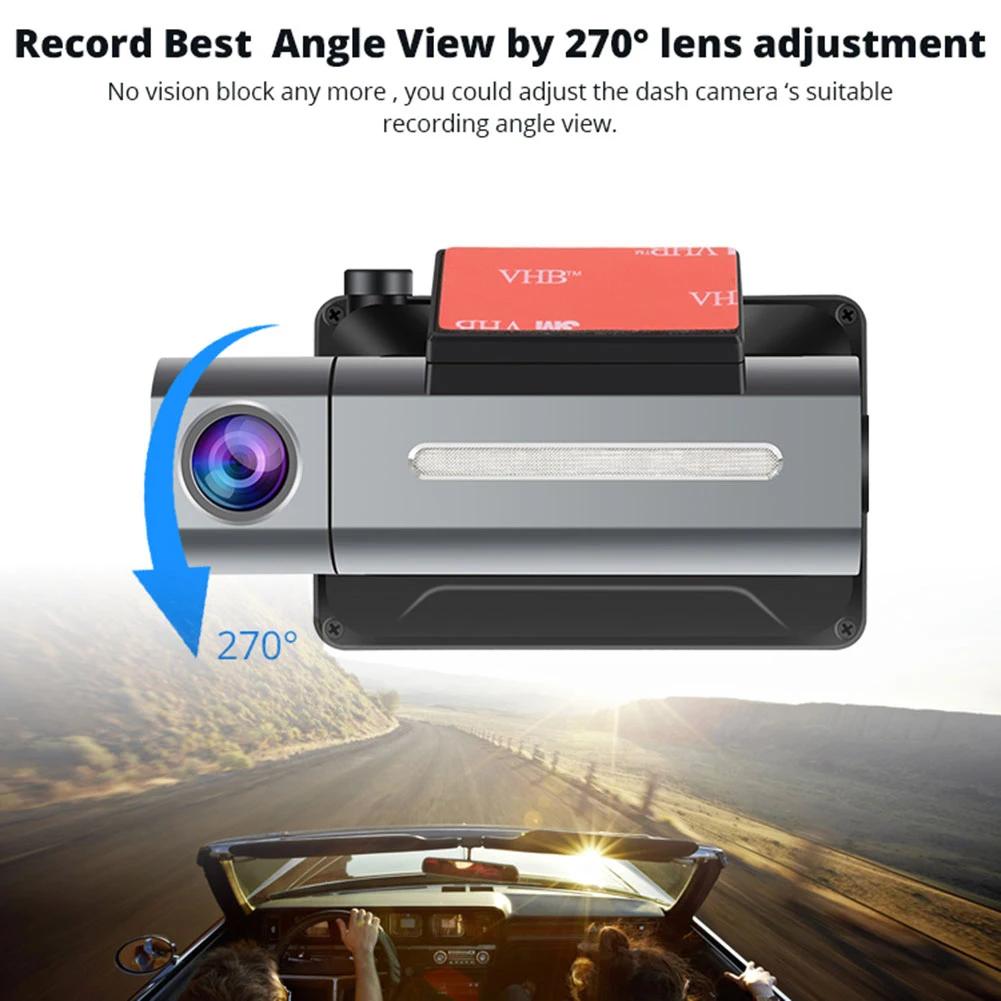 Автомобильный видеорегистратор 3g Dash Cam 140 ° с широким углом обзора с Android gps Log двойной объектив камера видеорегистратор рекордер для Phisung K9
