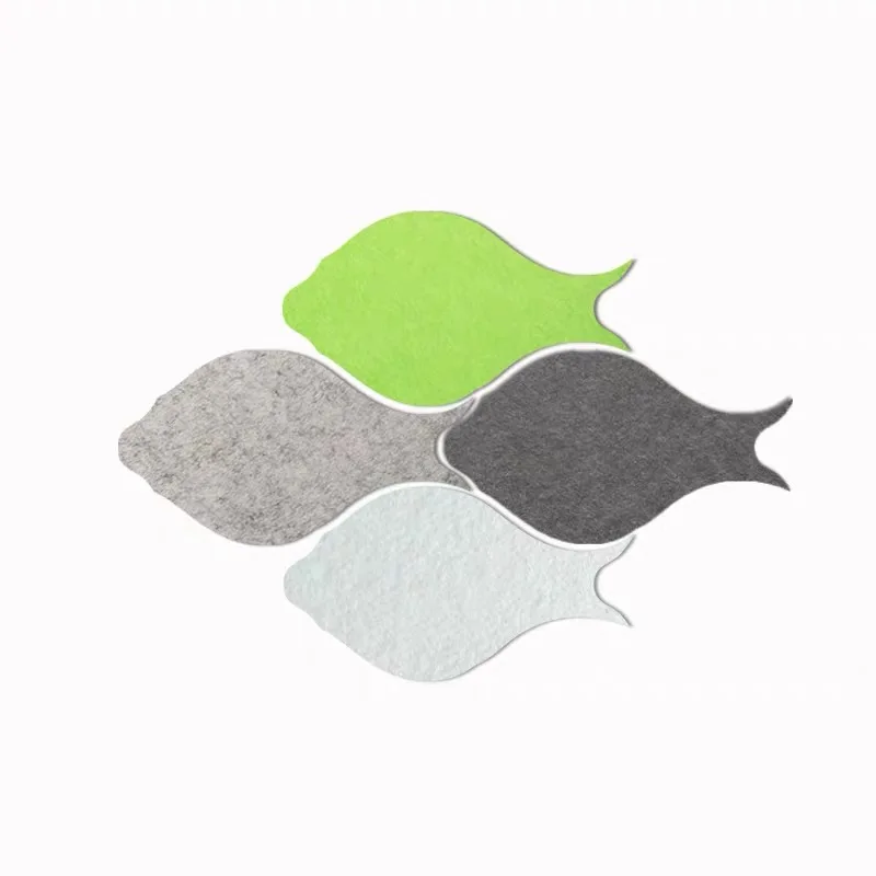 Зеленые серые оранжевые синие 3D наклейки на стену в виде рыбок художественные