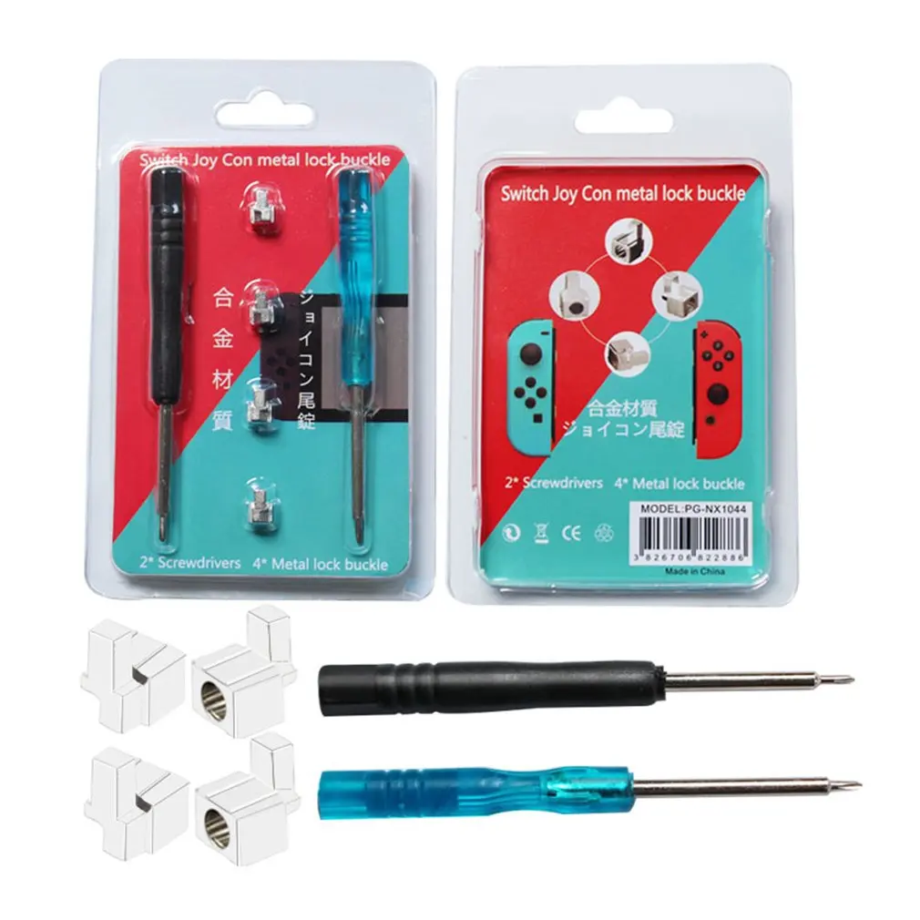 

Professional Repair Tool Parts Alloy Buckle Lock Kit for NS Nintendo Switch NX Joy-Con Controller with 2pcs Screwdrivers