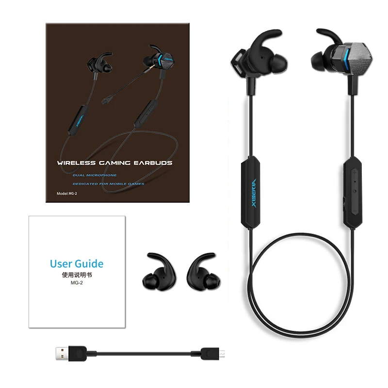 Беспроводная игровая Bluetooth гарнитура с проводным управлением шумоподавляющим