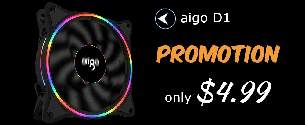 Aigo C5 RGB вентилятор тихий дистанционный Aura синхронизация радиатор для компьютера кулер для процессора 120 мм вентилятор регулируемый светодиодный чехол для компьютера