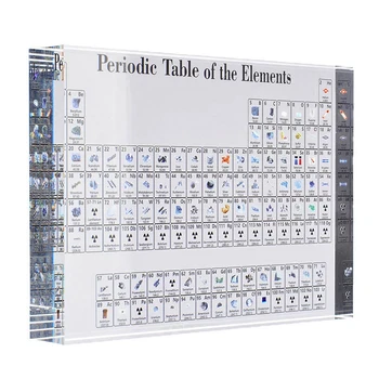 

1Pc Acrylic Chemical s Desk Display Periodic Table Decor s Framed for Students Teachers Gift Art Craft