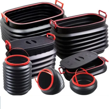 

Telescopic Mop Bucket Collapsible Outdoor Vehicle Cleaning Foldable Bucket Laundry Tub Basin Plastic Trash Can Camping Supplies