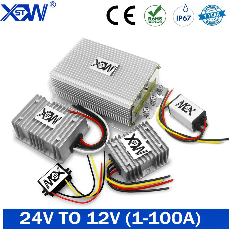 Conversor 24 v da c.c. a 12 v 1a 5a 10a 100a 50a step down 24 volts à tensão do regulador do fanfarrão de 12 volts com ce para o solar para o diodo emissor de luz