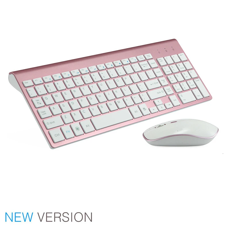 Pink SeenDa оптическая беспроводная клавиатура и мышь расческа бесшумный щелчок Mutimedia 2,4G USB клавиатура мышь Набор для ноутбука офисные принадлежности - Цвет: Pink