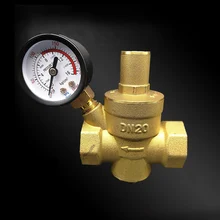 DN32 Латунь регулятор давления воды с манометром клапан, сохраняющий давление крана снижение давления воды клапан