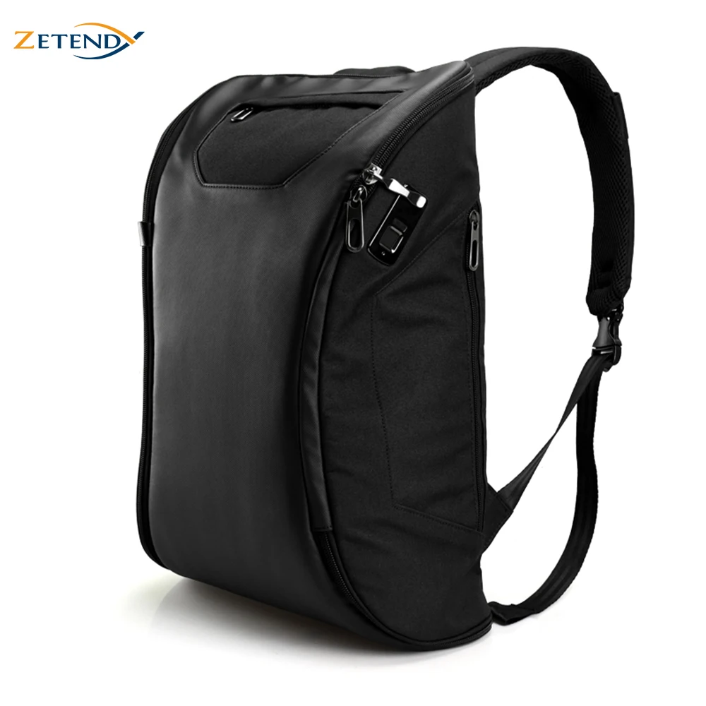 

Smart Fingerprint Backpack Anti-theft Rainproof Computer Bag Fashion Trend Business Travel Large Capacity Air Cushion Belt Solid