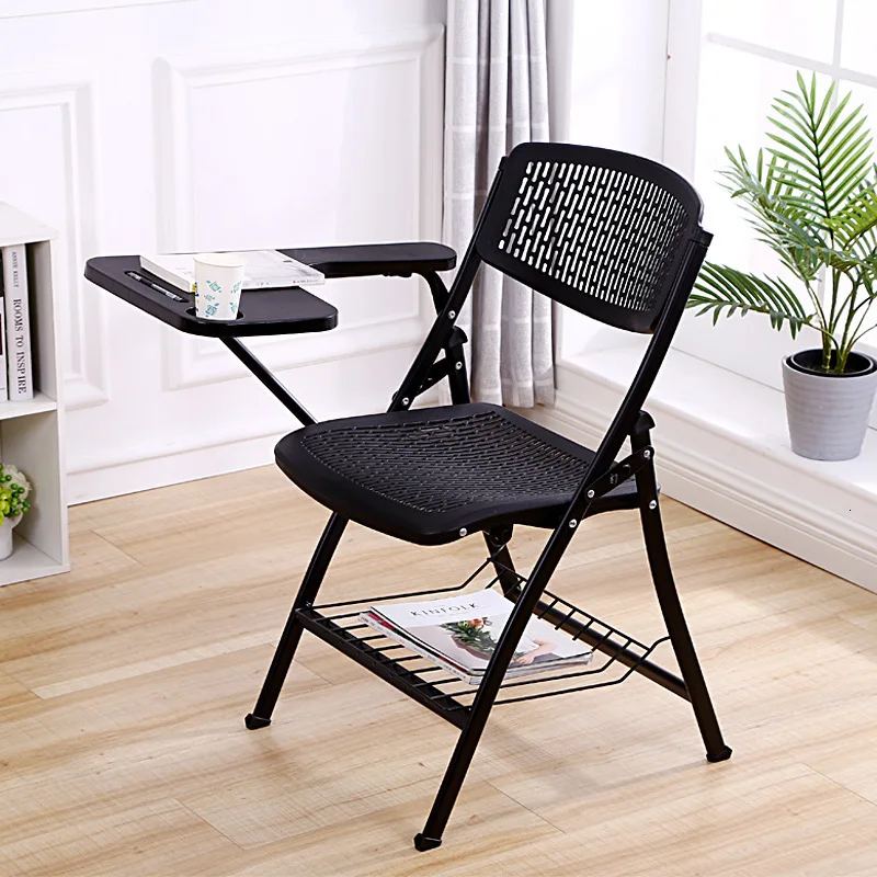 

Folding chair training chair Office Conference Chair with WordPad Meeting Chair integrated chair plastic breathable backrest