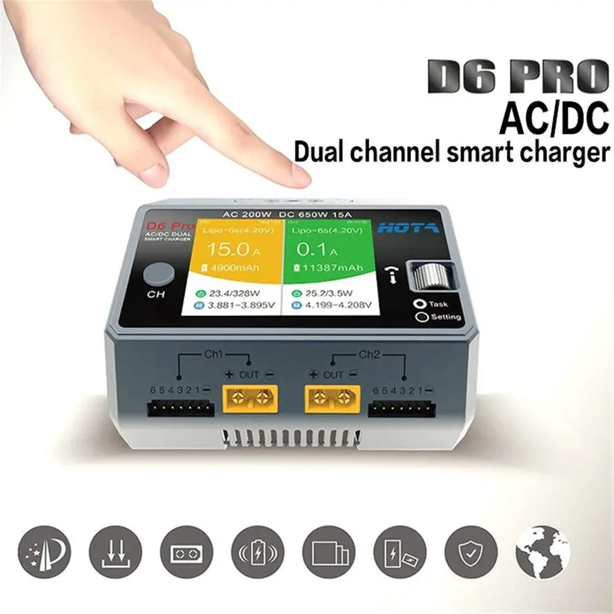 HOTA D6 PRO 650W 28A AC/DC Dual Channel Wireless
