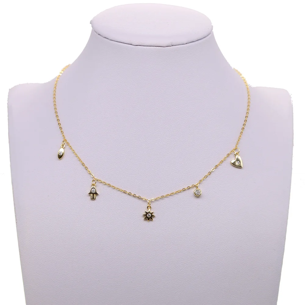 Женское удлиненное ожерелье элегантная цепочка из стерлингового серебра 925