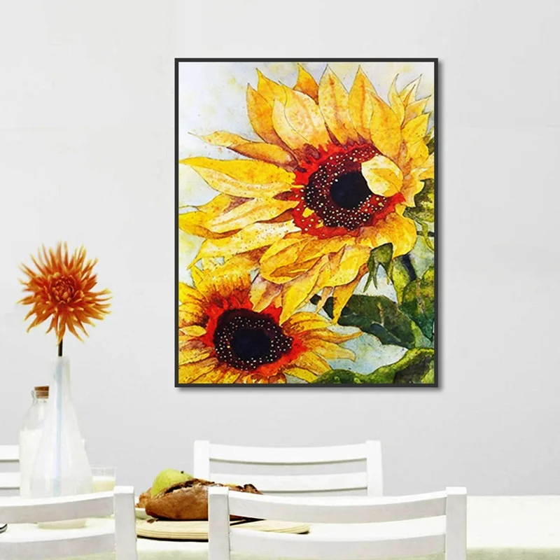 Скандинавский Красивый Подсолнух Европейский ретро классический Декор