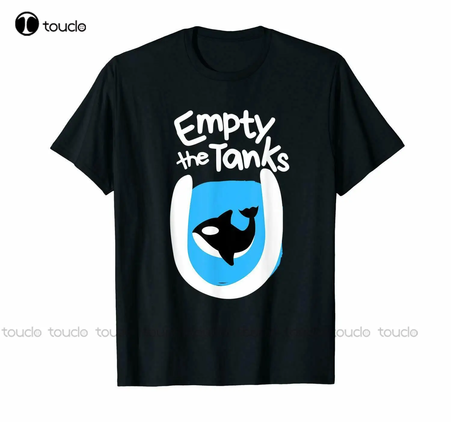 Vuoto The Tanks Killer Whale Orca Dolphin Sea World Earth Day T-Shirt Nera Magliette Personalizzate Aldult Teen Unisex Fashion Funny New