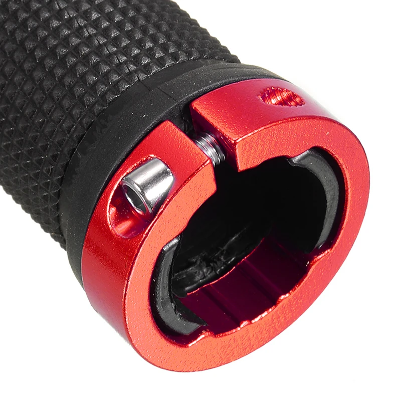 1Pair 13cm Bicycle Grips Bike Handlebar Grips Lock-on Fixed Gear Rubber Aluminum Alloy Handlebar Handle Bar End Bicycle Part