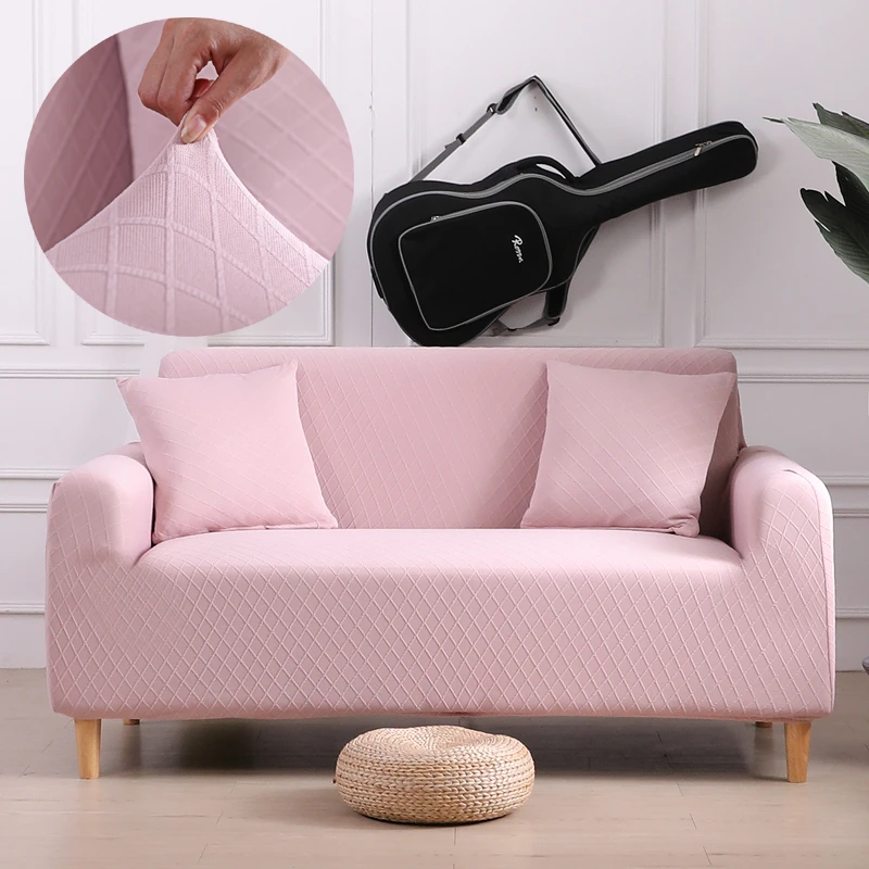 Stretch Solid Color Slipcovers Sofa Cover For Living Room Slip-Resistant Sectional Elastic High-End Couch Towel | Дом и сад