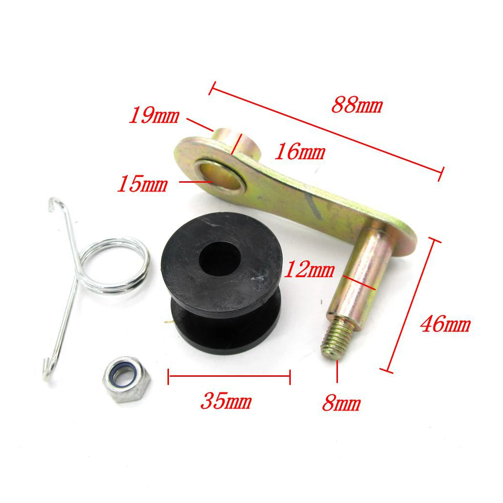 Durable Pulley Chain Tensioner Roller Slider Guide Clip Spring Bracket Kit for 50cc 125cc Quad Dirt Bike ATV Motorcycle