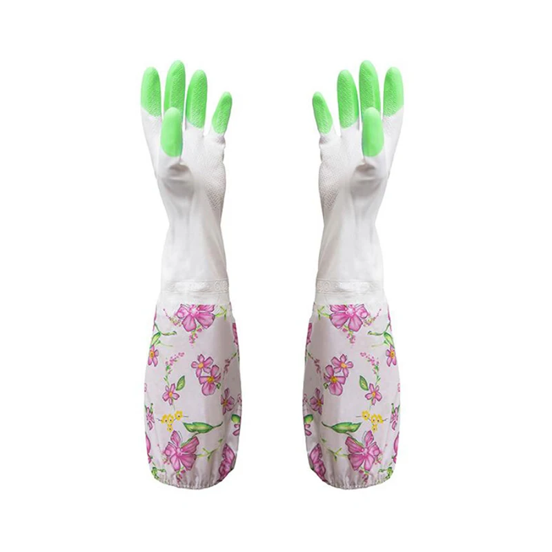 Environmentally Reusable Silicone Gloves Kitchen Cleaning Dishwashing Gloves Heat Resistant Kitchen Accessories