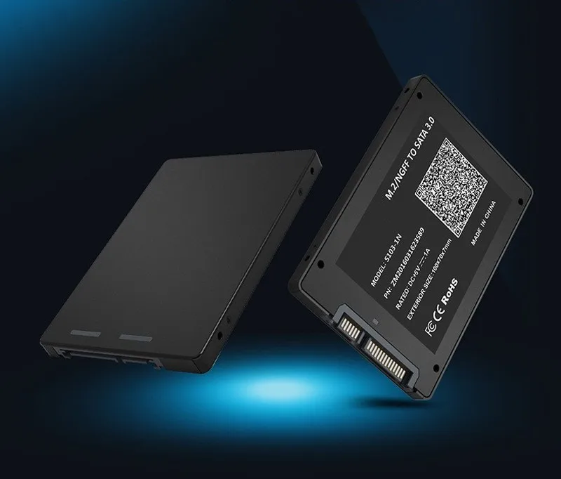 B Ключ NGFF M.2 SATA 3,0 адаптер карты с металлической Корпус M.2/NGFF SSD до 2," SATA 3,0 SSD адаптер для 2242/2260/2280 мм M2 SSD