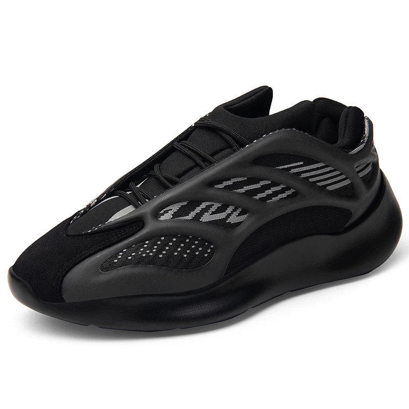 2020 de los hombres de la moda Zapatos casuales de papá zapatos de hombre de primavera zapatillas de encaje pisos transpirable deporte zapatilla de deporte torpe