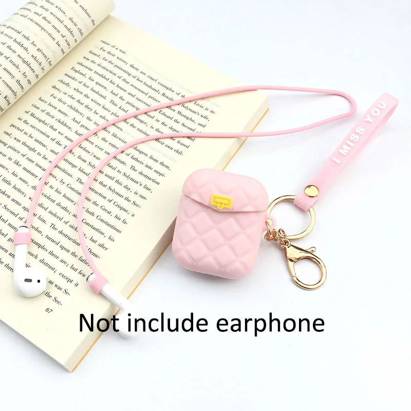 Чехол для наушников для Apple AirPods i12 i11 i13 TWS i7S Милая женская сумка чехол для наушников s брелок откидная крышка для AirPods зарядная коробка - Цвет: 14-bag-pink