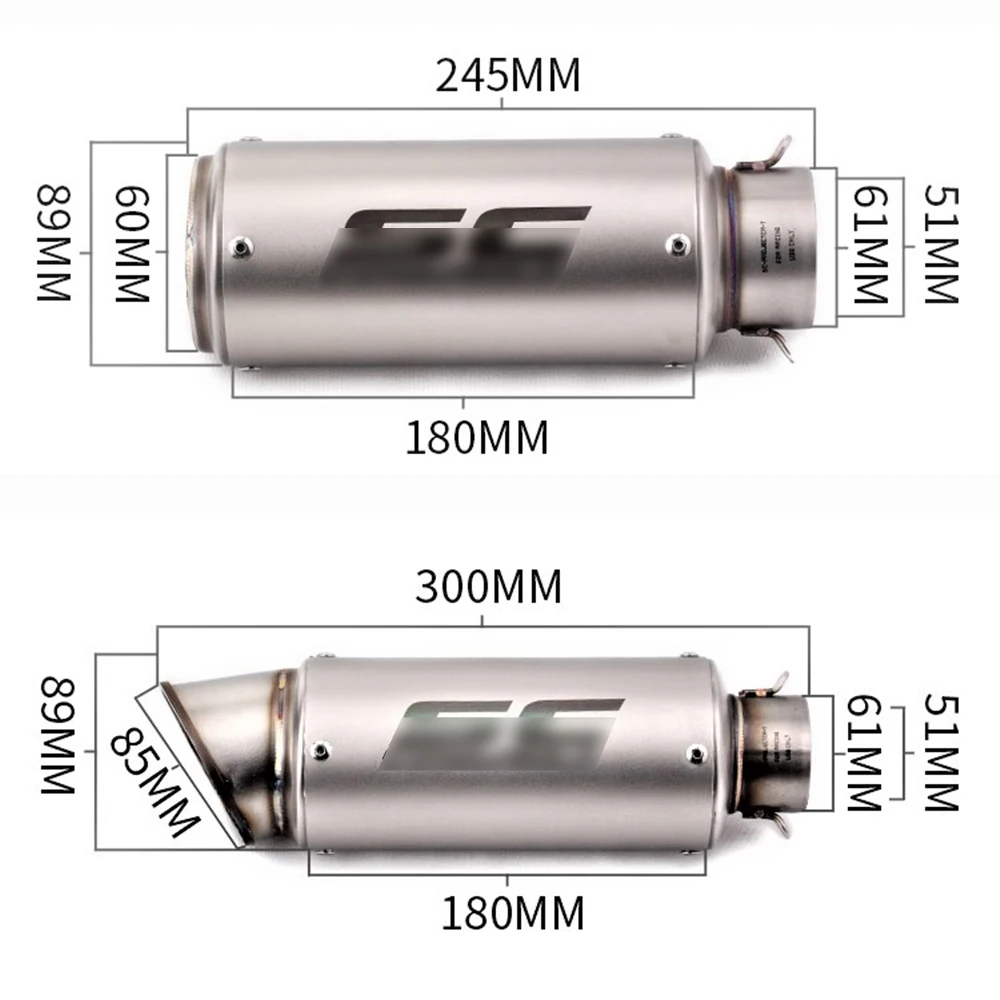 Универсальный мотоцикл GP гоночный проект выхлопной трубы Escape модифицированный глушитель для GSR k6 k7 R6 S1000RR CBR1000RR MT07 MT09 MT10